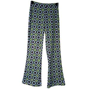 Cider Womens Multicolor Flared Pants Sz S NWT Flower Power Festival Boho Retro